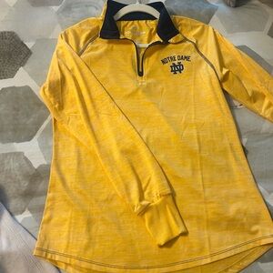 Colosseum Golden Yellow and Navy Notre Dame Women’s 3/4 zip